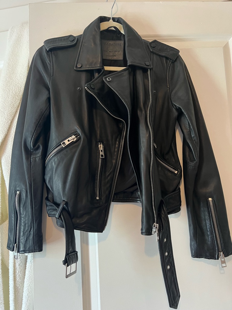 All Saints - Balfern Leather Biker Jacket - Black - Size 4